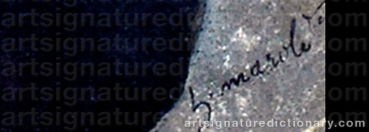 Authentic signature by Ludwig MAROLD on  artwork