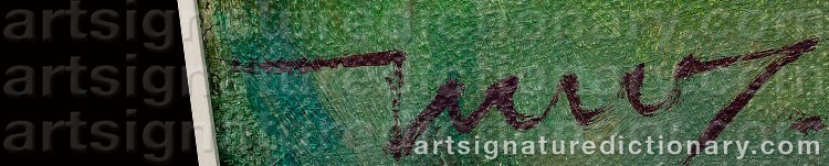 Authentic signature by Martha WENDELIN on artwork