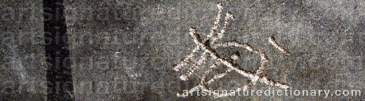 Authentic signature by Takashi NARAHA on  artwork