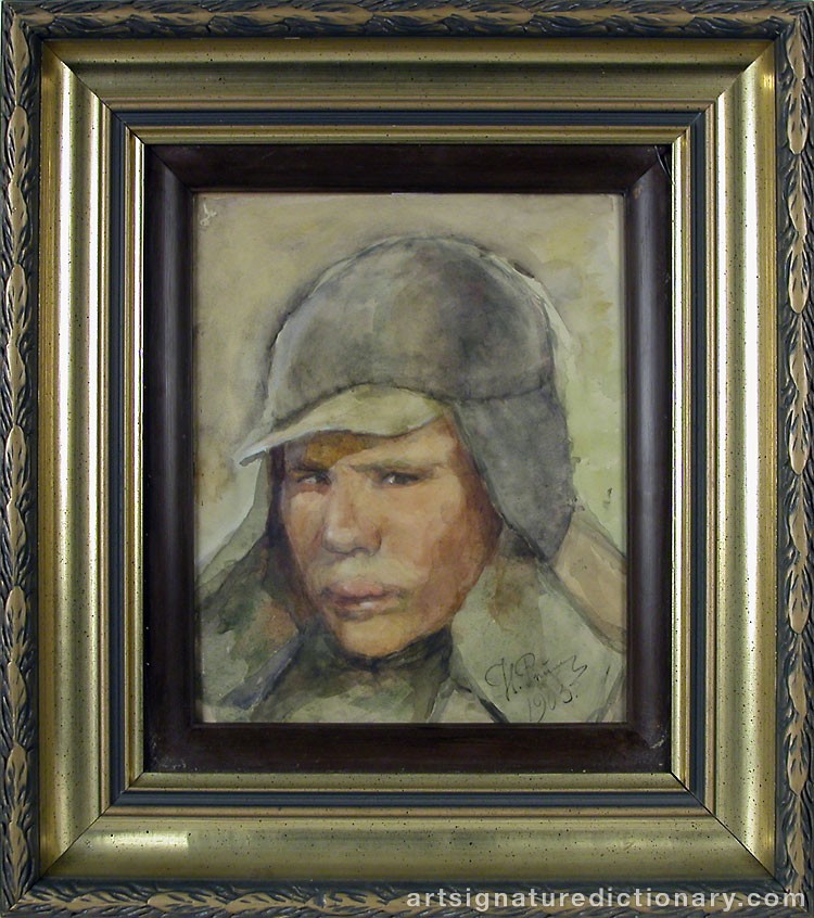 Close-up details showing Ilya Efimovich REPIN signature forgery characteristics