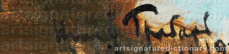 Authentic signature by Igor Emmanuilovich GRABAR on  artwork