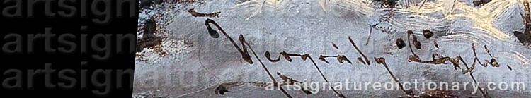 Authentic signature by Laszlo NEOGRADY on artwork