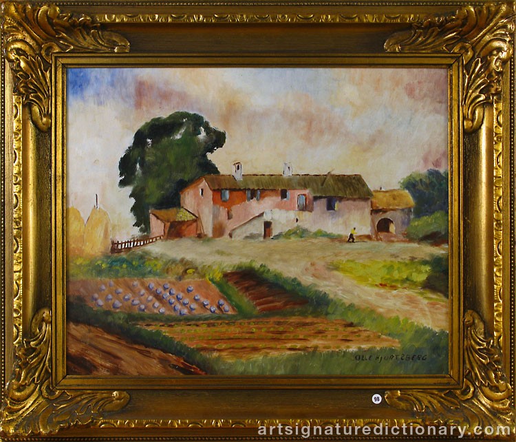 Close-up details showing Olle HJORTZBERG signature forgery characteristics