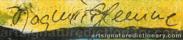 Authentic signature by Dagmar GLEMME on  artwork