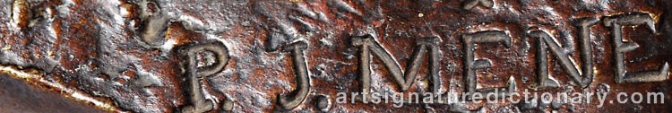 Signature by Pierre Jules MENE
