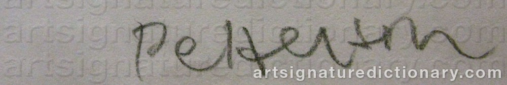 Authentic signature by Berndt PETTERSSON on  artwork