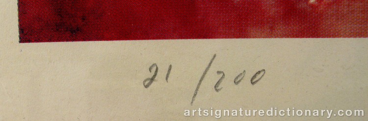 Close-up details showing Marc CHAGALL signature forgery characteristics