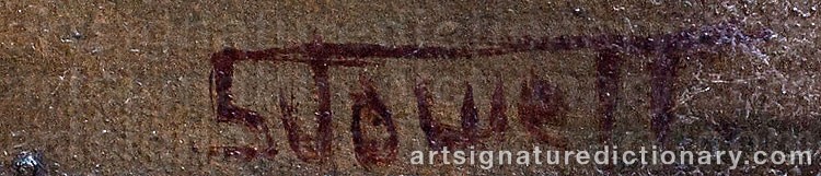 Authentic signature by Singleton JOWETT on  artwork