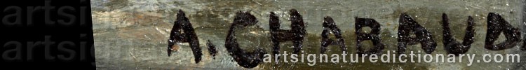 Authentic signature by Auguste CHABAUD on artwork