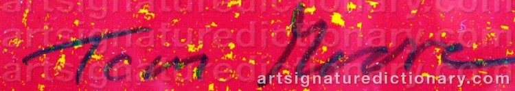 Authentic signature by Tom MOORE on artwork