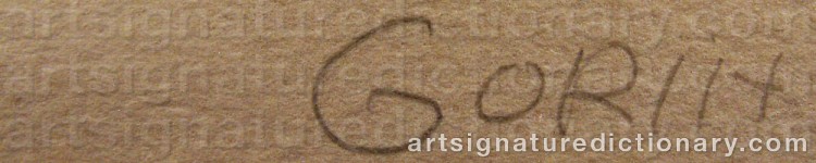 Authentic signature by Jean Albert GORIN on artwork