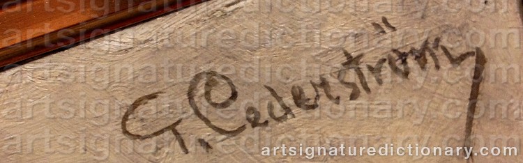Signature by Gustaf CEDERSTRÖM