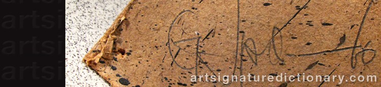 Authentic signature by Guiseppe SPAGNULO on  artwork