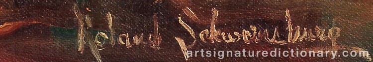 Authentic signature by Roland Arthur SCHWEINSBURG on artwork