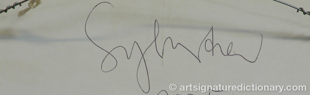 Authentic signature by Leif SYLVESTER on artwork