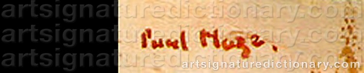 Authentic signature by Paul Lucien MAZE on  artwork