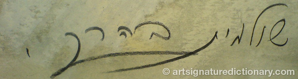 Authentic signature by Shulamit BARASHAI on artwork