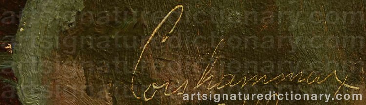 Authentic signature by Åke CORSHAMMAR on artwork
