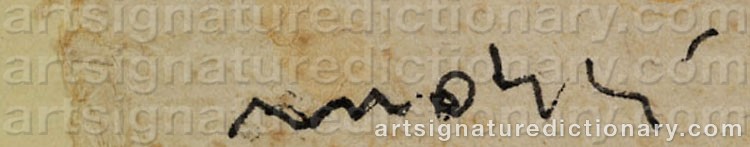 Authentic signature by Edolo B. D. MASCI on artwork