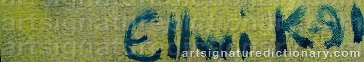 Authentic signature by ELLWI K. on  artwork