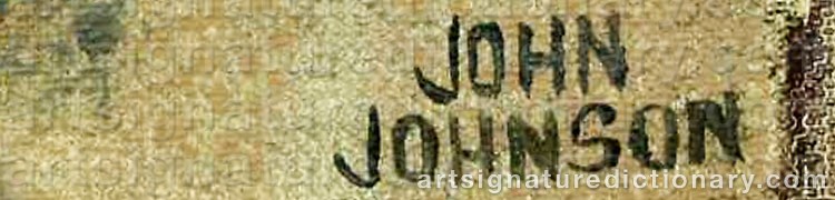 Signature by John Gunnar ‘Haavs-Johnson’ JOHNSON