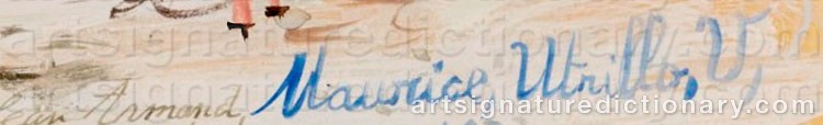 Authentic signature by Maurice UTRILLO on Painting/Watercolour artwork