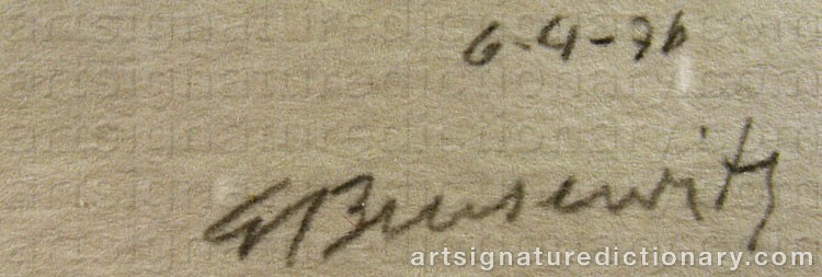 Forged signature of Gunnar BRUSEWITZ