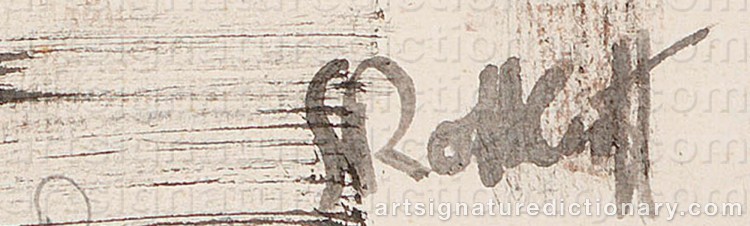 Authentic signature by Karl SCHMIDT-ROTTLUFF on artwork