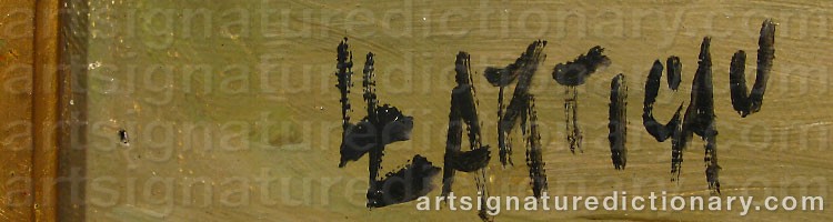 Authentic signature by Louis LARTIGAU on  artwork