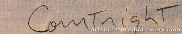 Authentic signature by Robert COURTRIGHT on  artwork