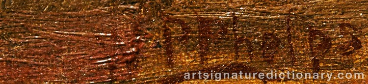 Authentic signature by William Preston PHELPS on Painting/Watercolour artwork