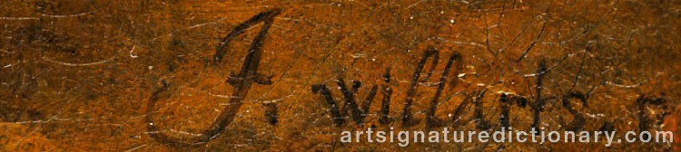 Authentic signature by Adam WILLAERTS on  artwork