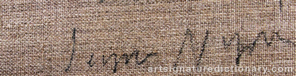 Authentic signature by Jesper NYRÉN on  artwork