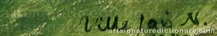 Authentic signature by Ville Jais NIELSEN on  artwork