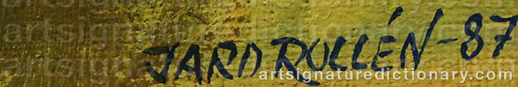 Authentic signature by Jard ROLLÉN on  artwork