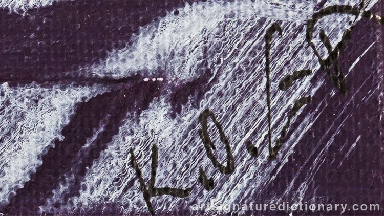 Authentic signature by Karl Otto GÖTZ on artwork
