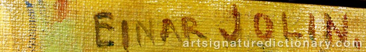 Signature by Einar JOLIN