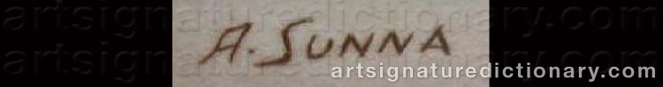 Authentic signature by Anders (Sami Artist) SUNNA on Other artwork