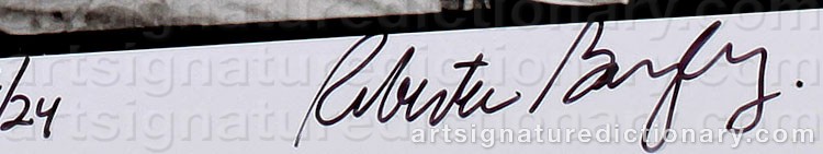 Authentic signature by Roberta BAYLEY on artwork