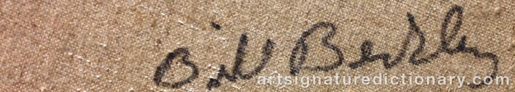 Authentic signature by Bill BECKLEY on  artwork