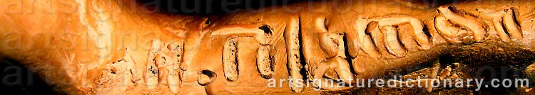 Authentic signature by Paul Harald ‘Harry’ TILGMAN on  artwork