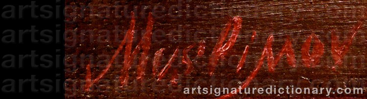 Authentic signature by Igor MUSLIMOV on  artwork