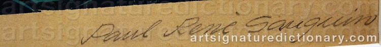 Signature by Paul René GAUGUIN