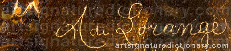 Authentic signature by August Frederik Carl LORANGE on Painting/Watercolour artwork