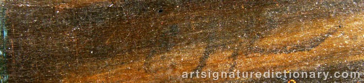 Authentic signature by Egbert The Elder VAN HEEMSKERCK on  artwork