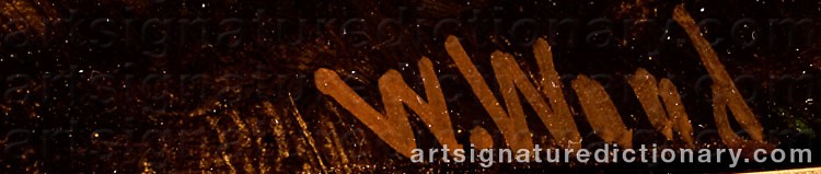 Authentic signature by William WAUD on  artwork