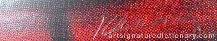 Authentic signature by Howard KANOWITZ on  artwork