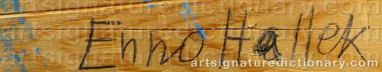 Signature by Enno HALLEK