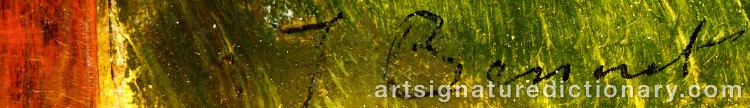 Authentic signature by Carl Stephan BENNET on artwork
