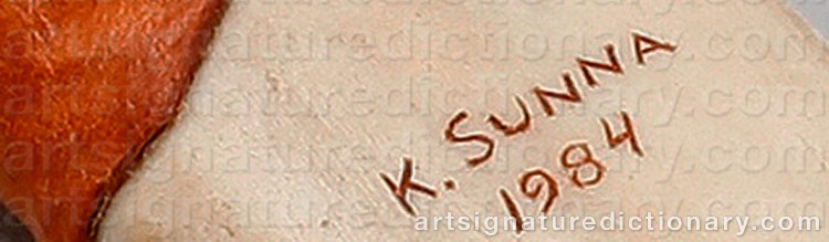 Authentic signature by Knut (Sami Artist) SUNNA on Other artwork